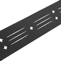 SICHTSCHUTZSTREIFEN Dekor Starline mit Lasermuster für Doppelstabzaun Anthrazit 2,55m - Anthrazit, Kunststoff (255/19cm) - ZAUN|ZU