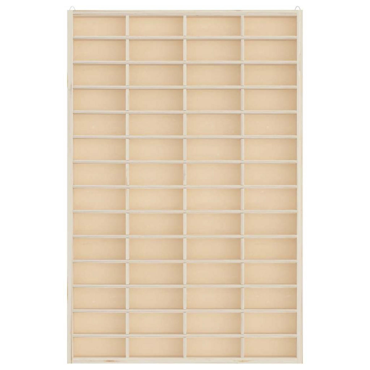 WANDREGAL mit 56 Fächern 40/4,5/60 cm aus Holz Max. Belastbarkeit 20 KG - Braun, Holz (40/60/4.5cm) - vidaXL