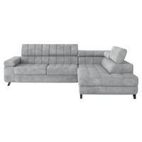 ECKSOFA Nord, Seite: Rechts - Silberfarben/Schwarz, Holz/Textil (264/203cm) - MIRJAN24