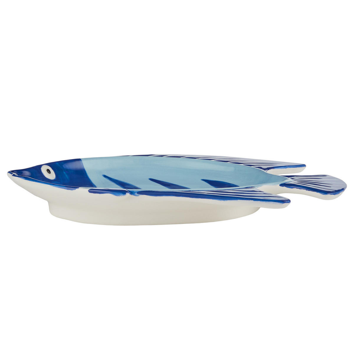 DEKOTELLER Taverna Fisch 22 cm - Blau, Stein (2.6cm) - Butlers