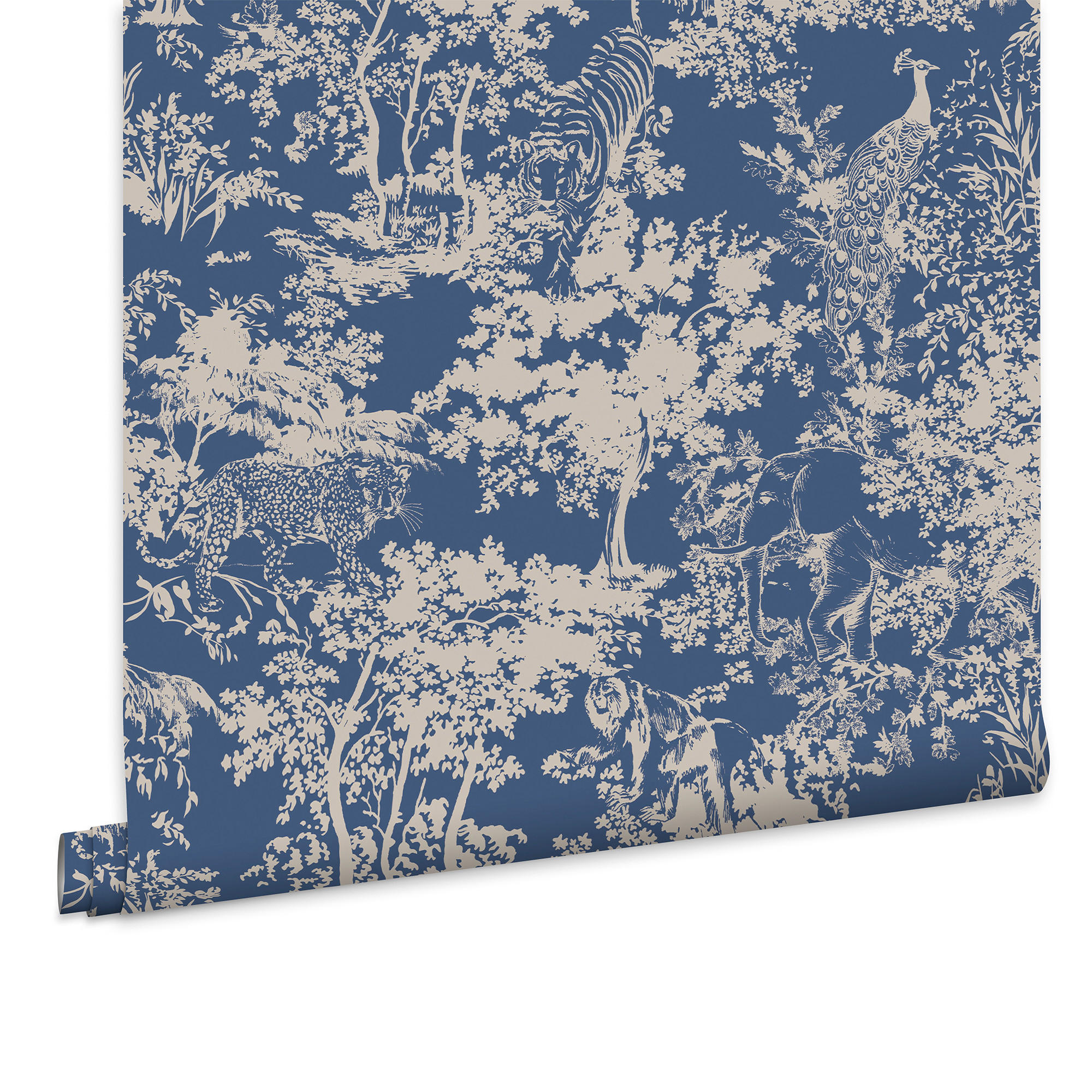 VLIESTAPETE Tier Wald 1000x52cm - Blau, Papier/Kunststoff (52/1000cm) - Joules
