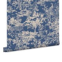 VLIESTAPETE Tier Wald 1000x52cm - Blau, Papier/Kunststoff (52/1000cm) - Joules