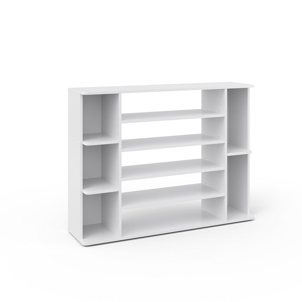 SCHUHREGAL Levin Weiß 116.2 x 87.4 cm - Weiß, Holzwerkstoff (116.2/87.4/30.1cm) - Vicco