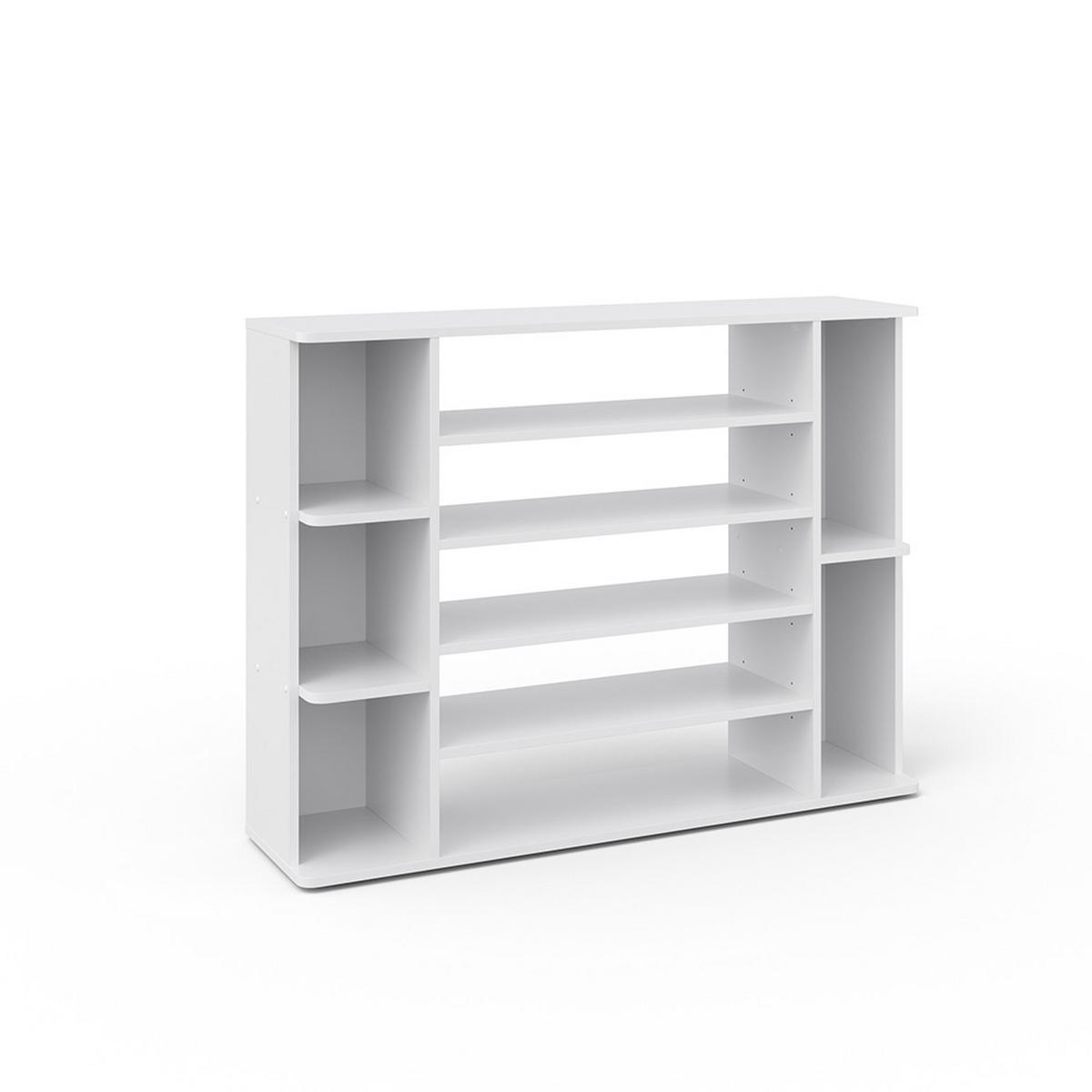 SCHUHREGAL Levin Weiß 116.2 x 87.4 cm - Weiß, Holzwerkstoff (116.2/87.4/30.1cm) - Vicco