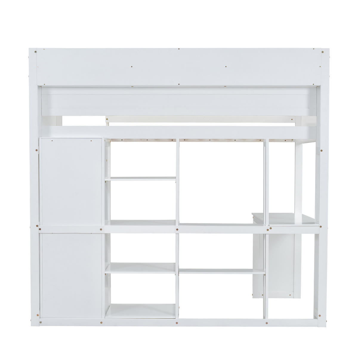 HOCHBETT 90/200 cm DE-00487, in Weiß, Tisch und Kleiderschrank - Weiß, Holz (90/200cm) - ComfortXL