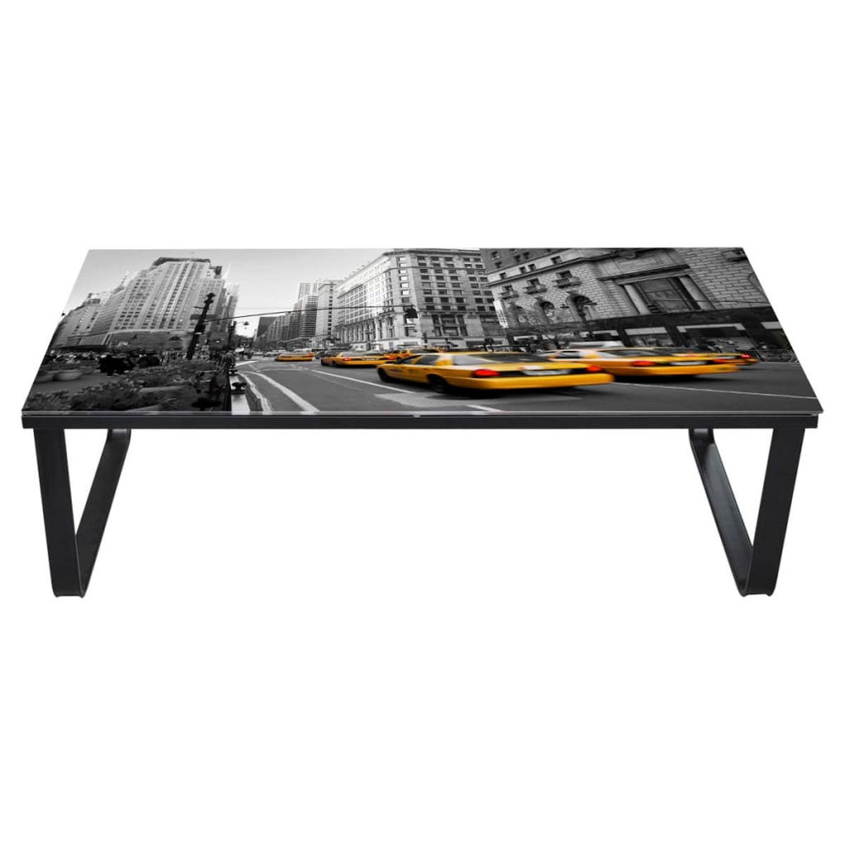 COUCHTISCH mit Glasplatte Rechteckig - Multicolor, Glas (90/90/32cm) - furnicato