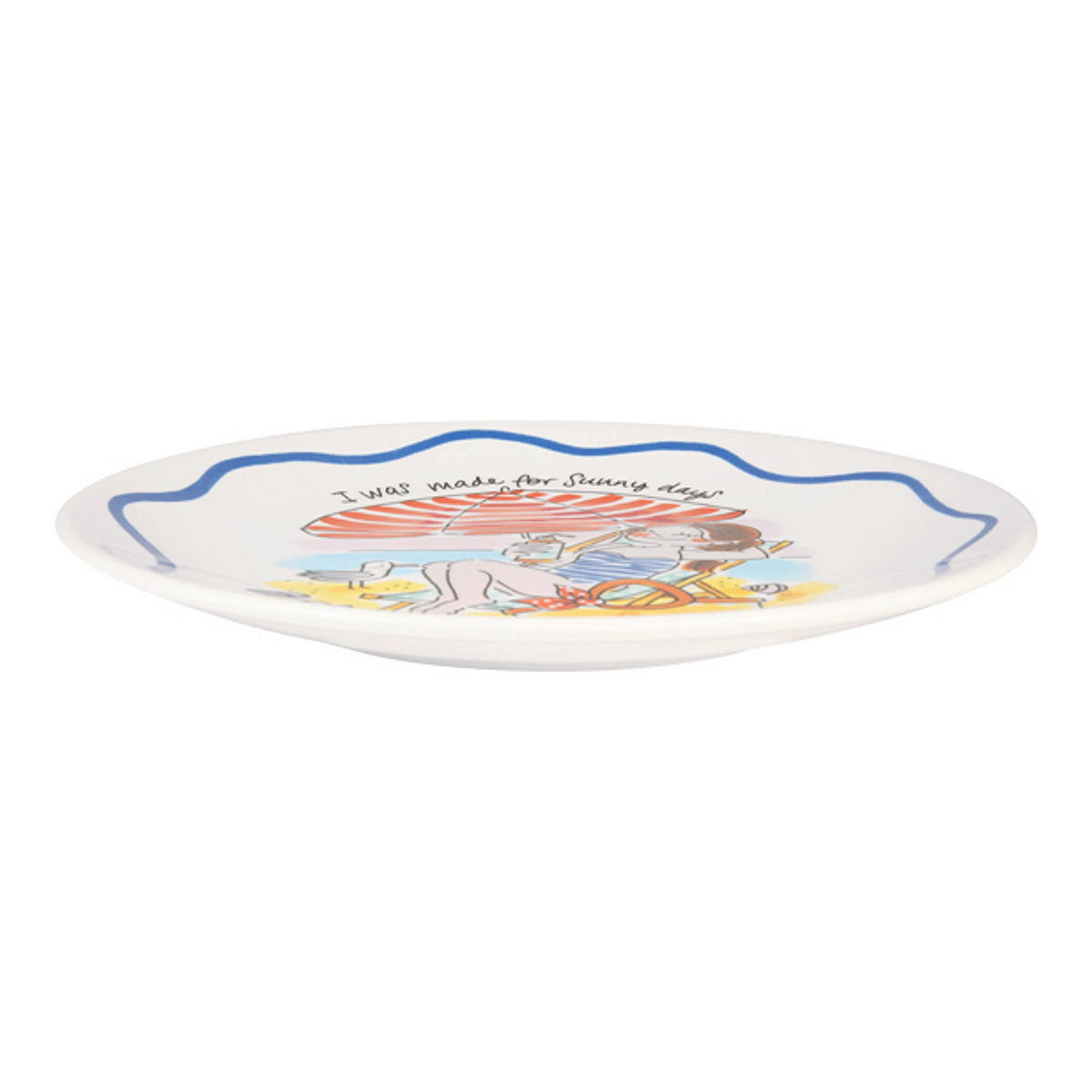 TELLER Sonnige Tage in Bunt - 22cm - Multicolor, Keramik (21.8/21.8/2.5cm) - Blond Amsterdam