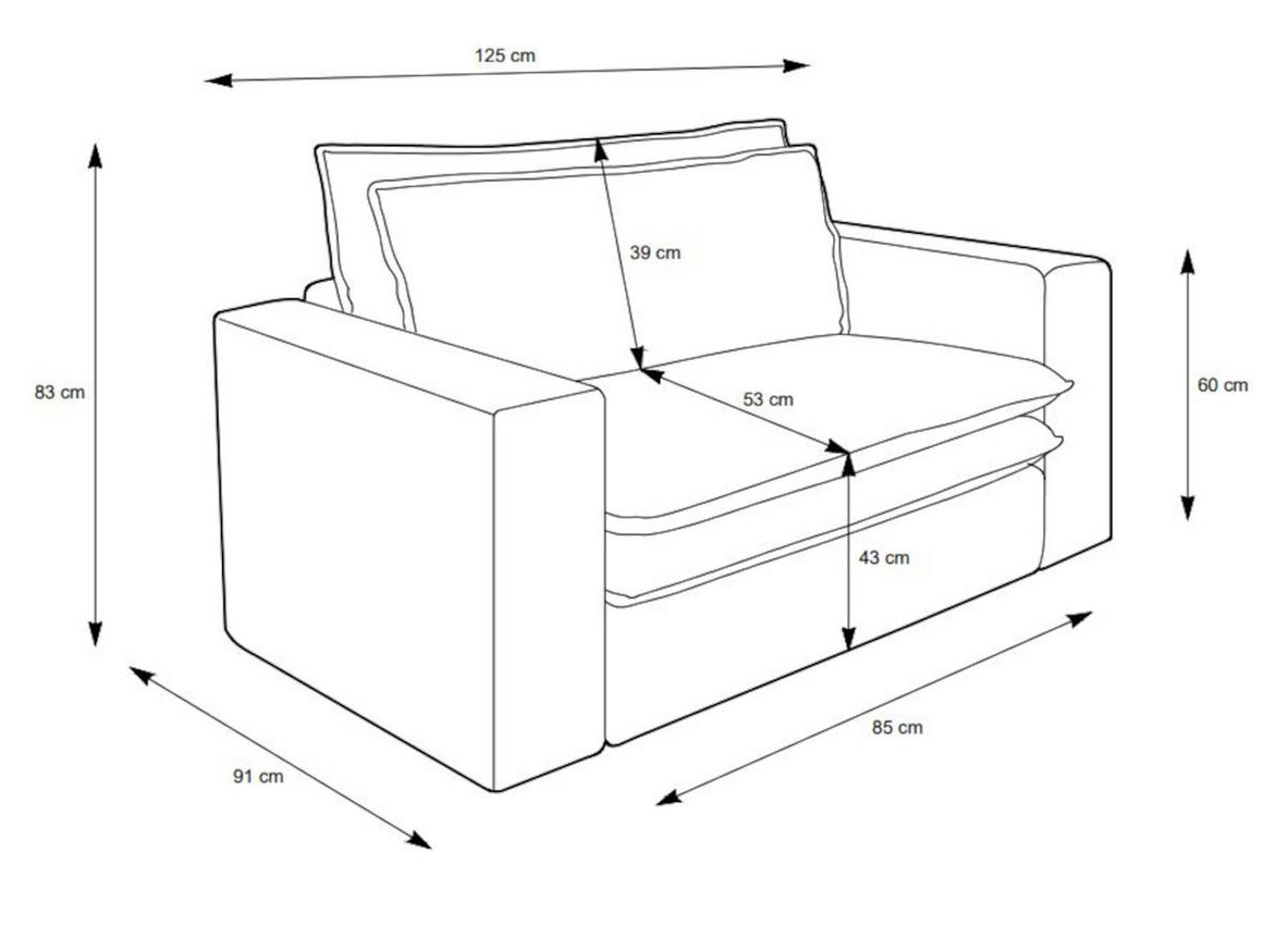 LOVESEAT Set grau Cord, Loungesessel inklusive Hocker - Beige/Grau, Holz/Kunststoff (176/83/125cm) - Furn.Design