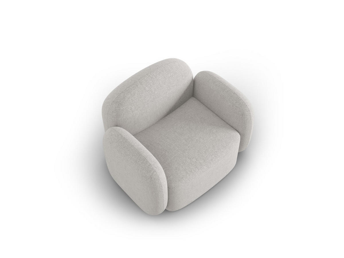 SESSEL Blair aus Chenille-Stoff silber meliert - Silberfarben, Textil (87/80/119cm) - Micadoni