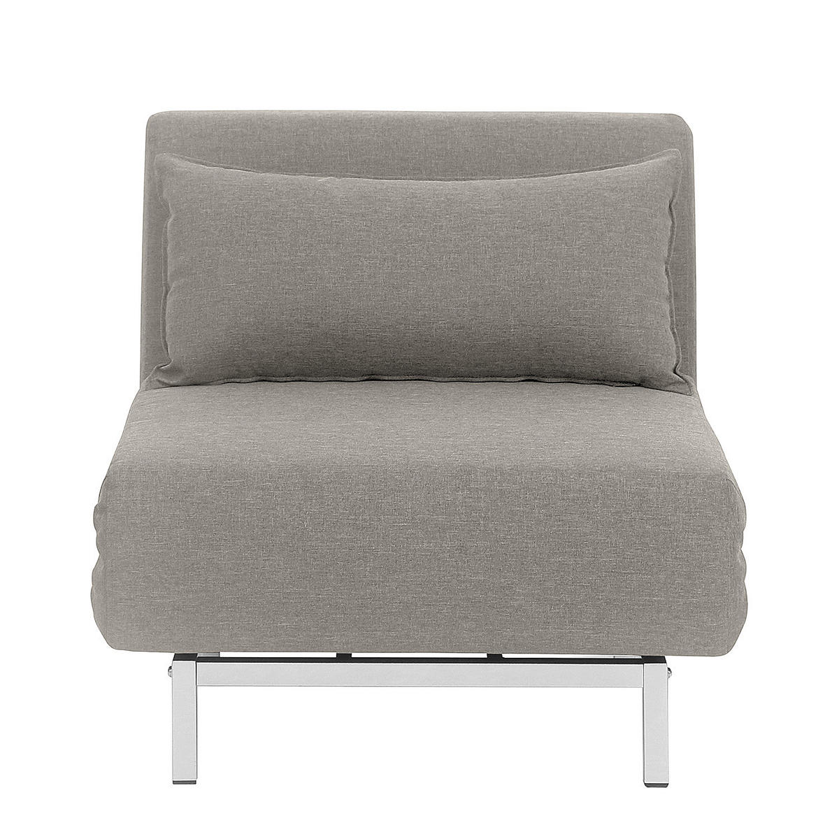 SCHLAFSESSEL - Silberfarben/Grau, Textil/Metall (77/78/85cm) - home24