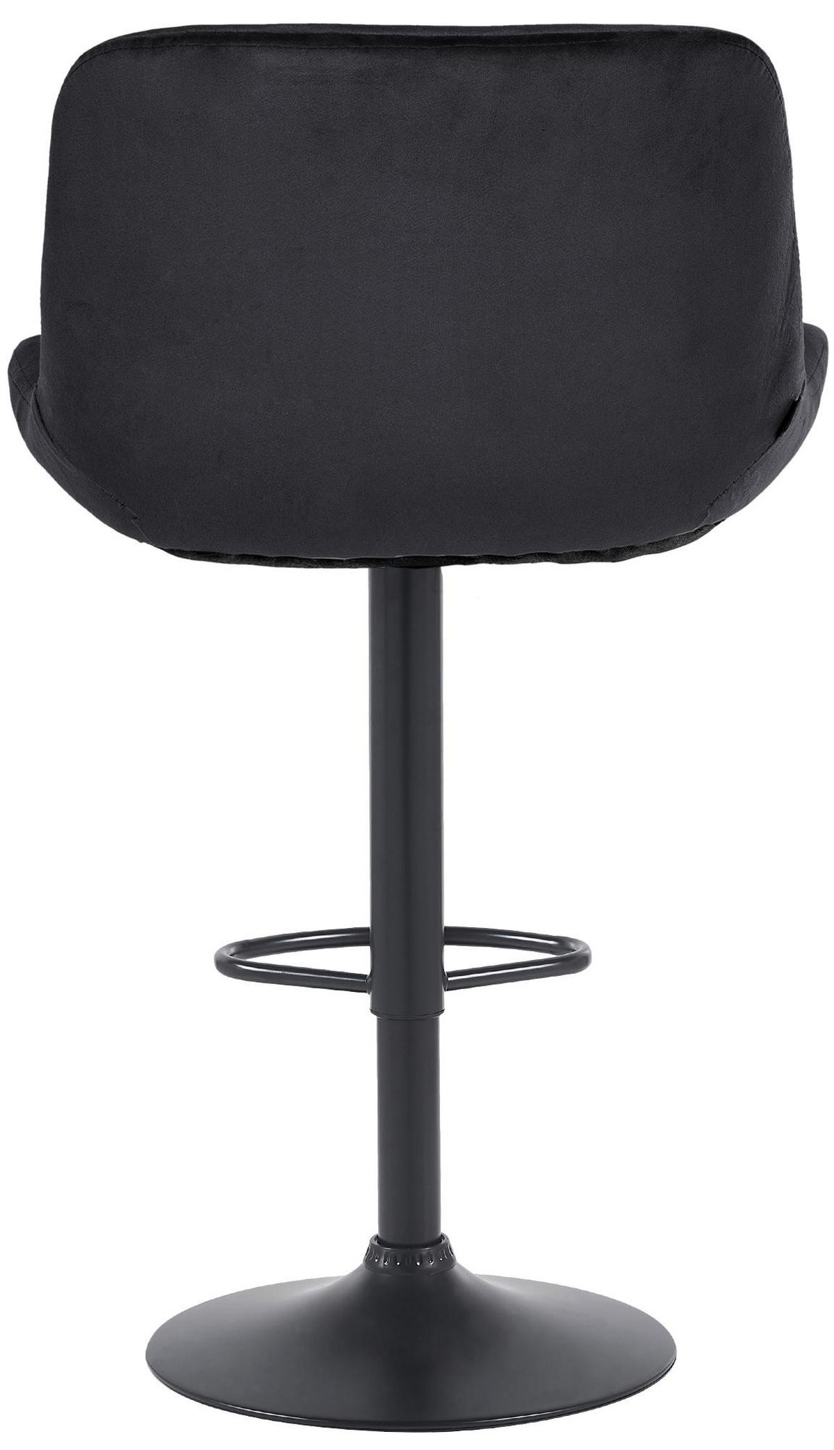 BARHOCKER Samt schwarz - Schwarz, Textil/Metall (50/85/50cm) - CLP