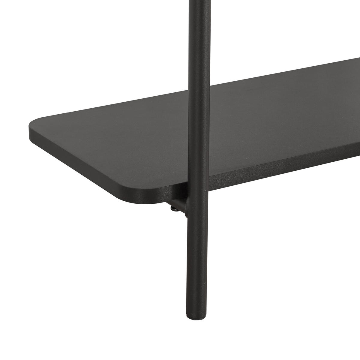 WANDGARDEROBE Bremanger - Schwarz, Holzwerkstoff/Metall (60/162/26cm) - [en.casa]