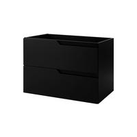 BADEZIMMERSCHRANK: schwarz, 80 x 57 x 46 cm - Schwarz, Holzwerkstoff (80/57/46cm) - 3XE LIVING