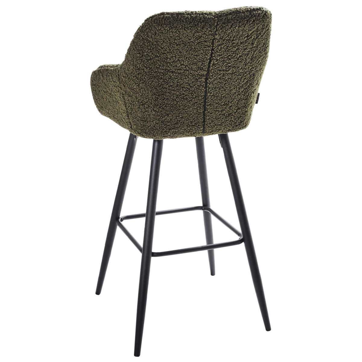 BARSTÜHLEN 2er-Set Dunkelgrün Casmalia - Dunkelgrün/Schwarz, Textil (50/103/54cm) - Beliani