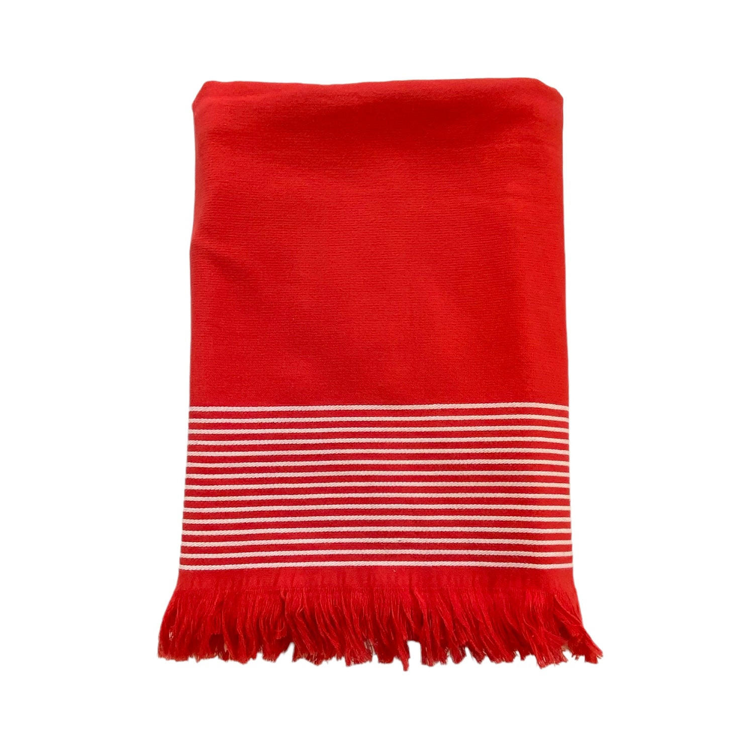HAMAMTUCH mit Frotteefutter Paski Rot 90x170 300g/m² - Rot, Textil (90/170cm) - LE COMPTOIR DE LA PLAGE