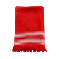HAMAMTUCH mit Frotteefutter Paski Rot 90x170 300g/m² - Rot, Textil (90/170cm) - LE COMPTOIR DE LA PLAGE