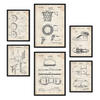 POSTER Set Mit 6 Plakaten Mit Basketball Patenten Im Vintage Stil A3 & A4 Rahmenlos - Klar, Papier (29/3cm) - Nacnic