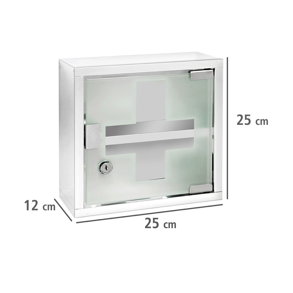 ERSTE-HILFE-SET 25/12/25 cm - Weiß, Metall (25/25/12cm)