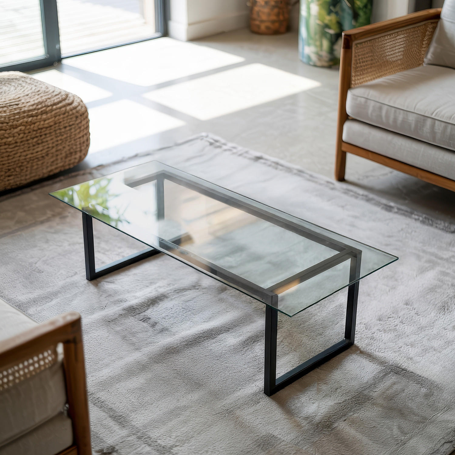 TISCHPLATTE 125 x 50 cm Transparente Glasplatte - Transparent, Glas (125/0.4/50cm) - TULUP