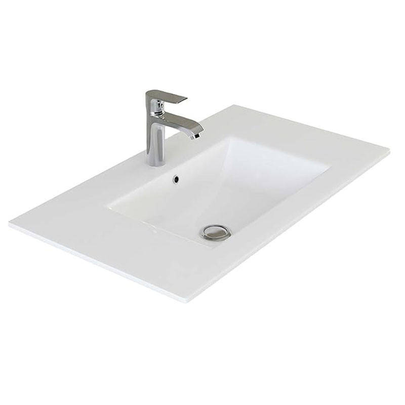 WASCHBECKEN für Badezimmer 470 x 815 x 180mm - Weiß, Keramik (47/18/81.5cm) - HOROW