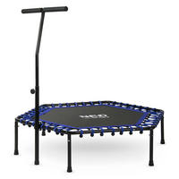 FITNESS-TRAMPOLIN mit Haltegriff 127 cm – sechseckig, blau - Blau, Metall (127/127cm)