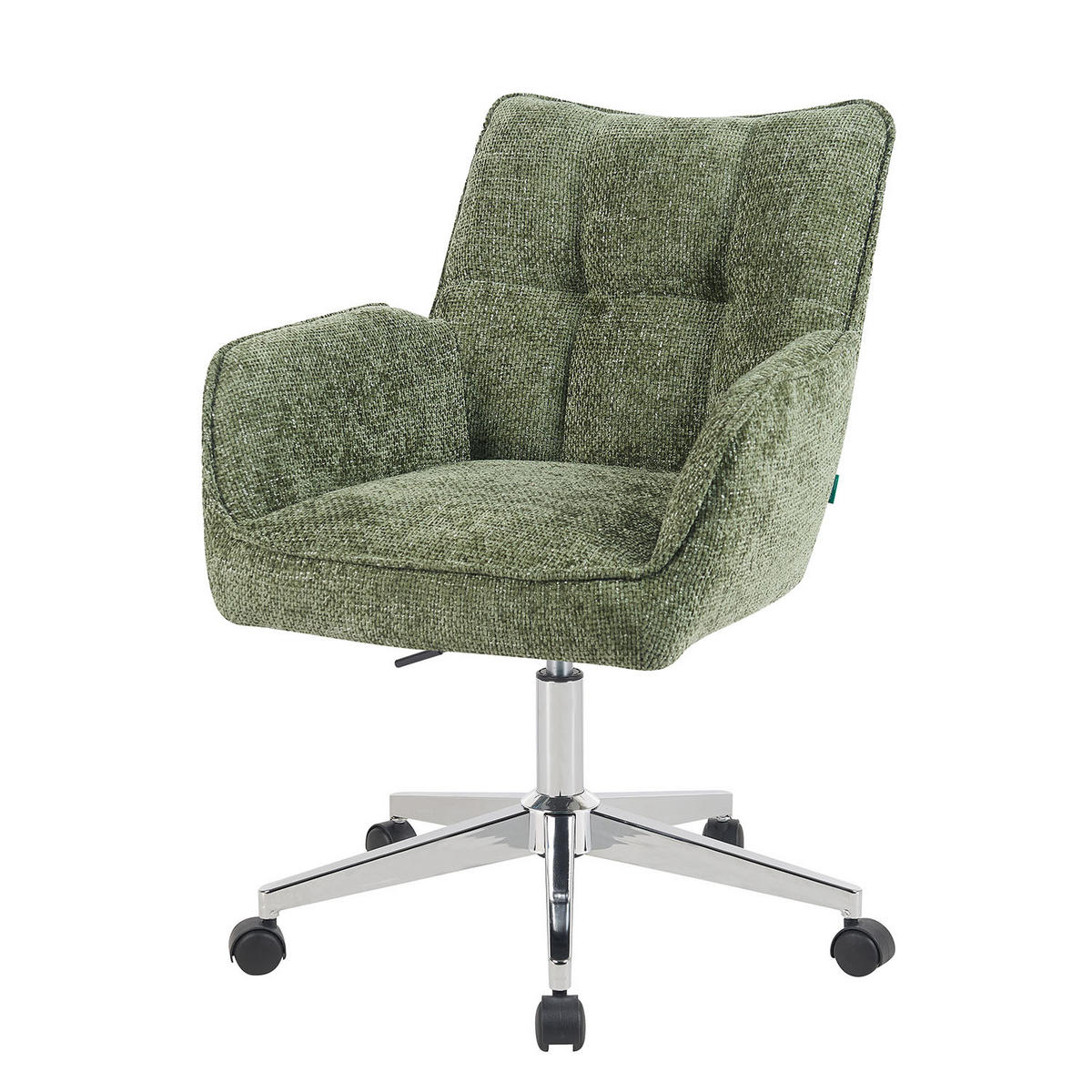 BÜROSTUHL Mika-Tabea - Chromfarben/Grün, Textil/Metall (59/81/66cm) - DUBI Möbel