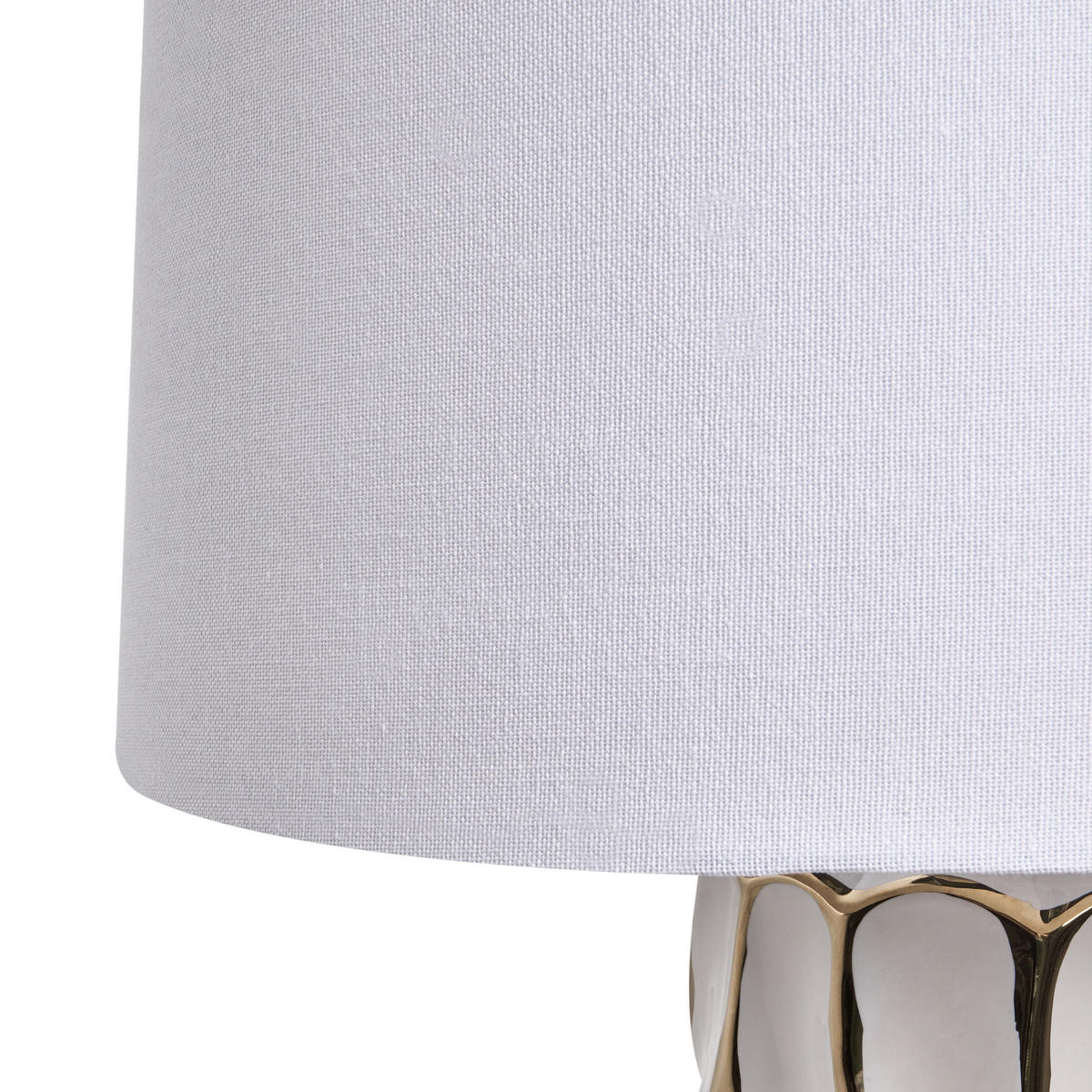 TISCHLAMPE Keramik Weiß Patuca - Goldfarben/Weiß, Keramik (32/32/54cm) - Beliani