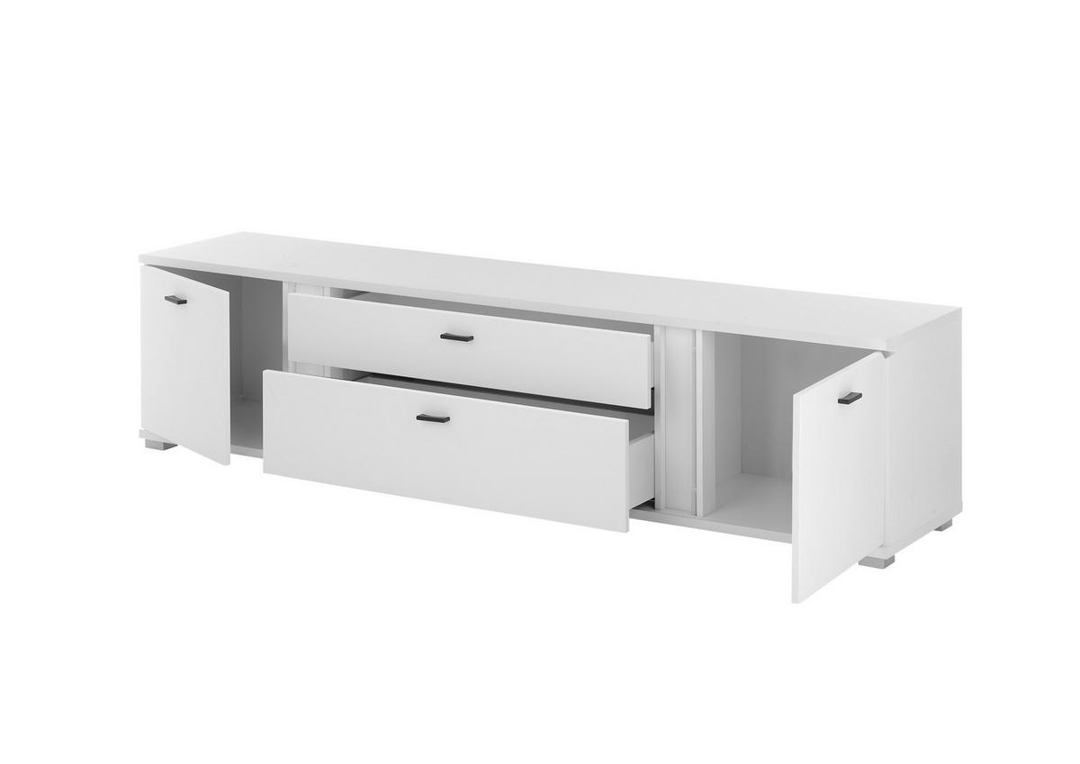 LOWBOARD M19 Weiß Matt 200/45/42 cm breit - Weiß, Holzwerkstoff (200/45/42cm) - Livojo