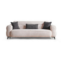 SITZGARNITUR Merida, Beige Stellvariante 3+2 - Beige, Holzwerkstoff/Kunststoff (247/87/108cm)