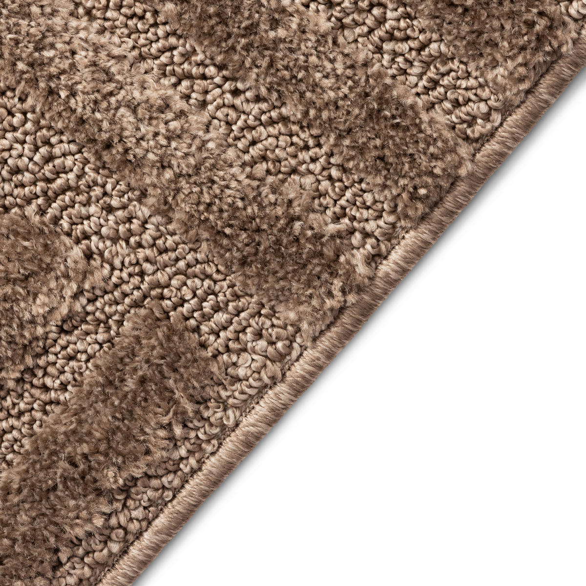 KURZFLORTEPPICH RELIEVO taupe geometrisch 3D-Struktur 200/300 cm - Taupe, Textil (200/300cm) - Tapiso
