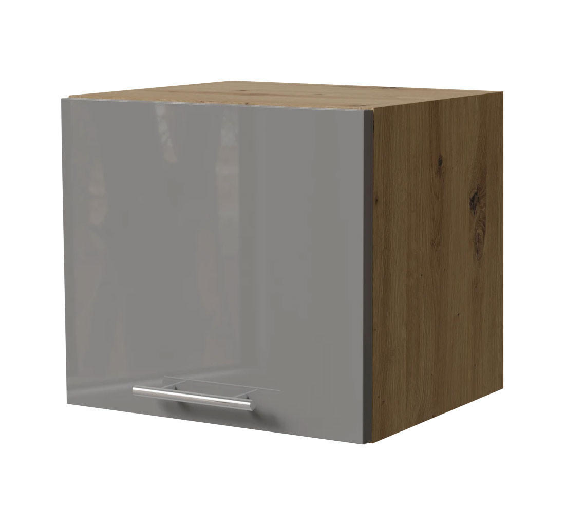 KLAPPHÄNGESCHRANK Essen W4B/40 Grau Hochglanz / Eiche Artisan Matt 40 / 32,5 / 36cm - Eiche Artisan/Grau, Holz/Holzwerkstoff (40/36/32.5cm) - Feldmann-Wohnen