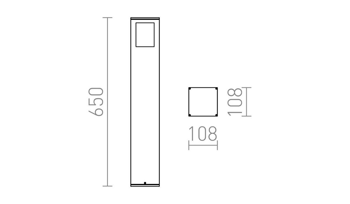 AUSSENLEUCHTE PONDER 65 Schwarz 15 W IP44 - Schwarz, Metall (108/108/65cm) - Rendl