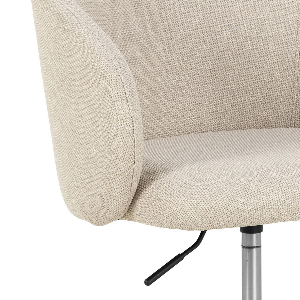 BÜROSTUHL, Eleanor, Beige, Stoff, 56 x 57 x 83 cm - Beige, Textil/Metall (56/83/57cm) - ebuy24