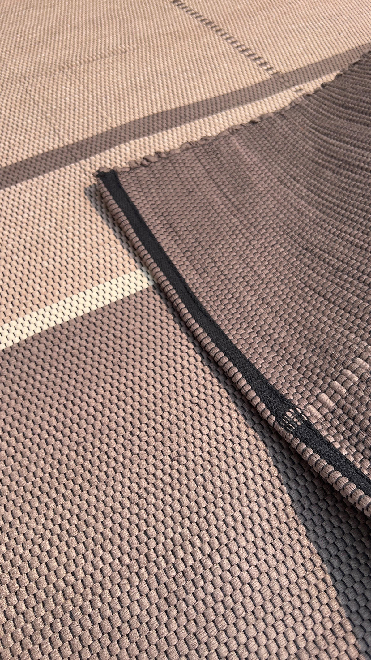 TEPPICH aus recycelten Fasern handgewebt beige - Beige, Naturmaterialien (160/230cm) - AFK Living