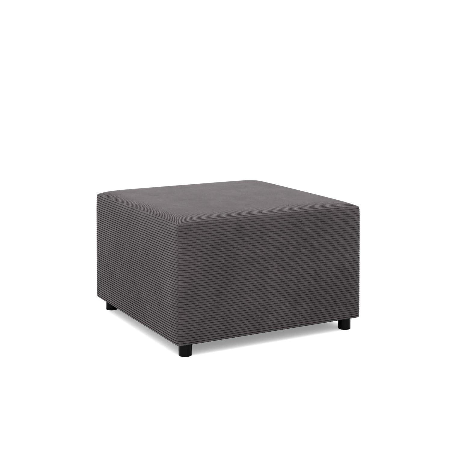 SITZPOUF 70 X 70 NEO, Cord - Dunkelgrau - Grau, Textil (71/40/71cm)