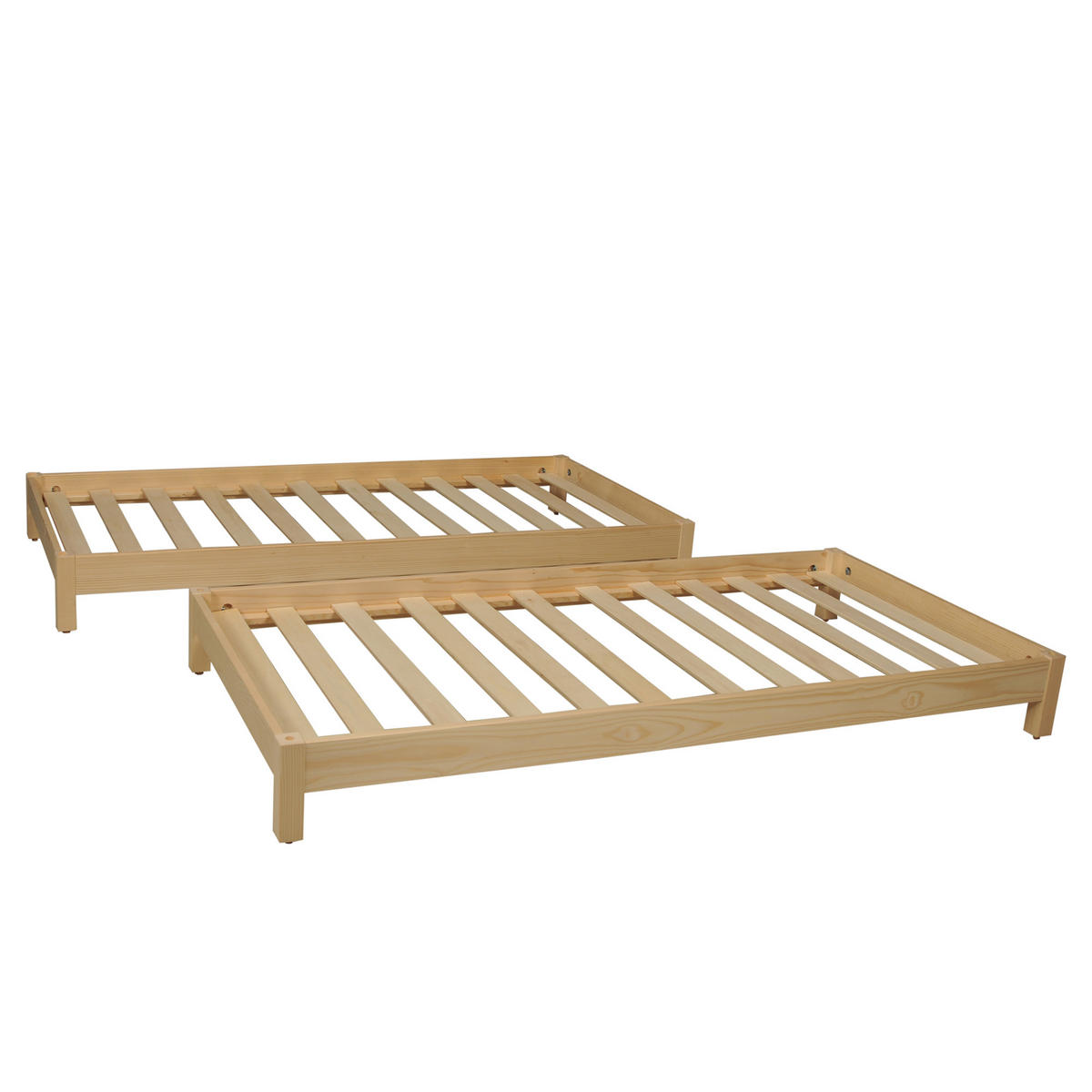 STAPELBETT JONAS mit Lattenroste / 2x Betten 80x200 - Naturholtz - Fichtefarben, Holz (80/200cm) - Weber Industries