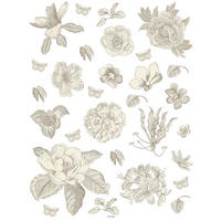 WANDTATTOO Blumen 85 x 65 cm - Grau, Papier (85/65/65cm) - Sanders & Sanders