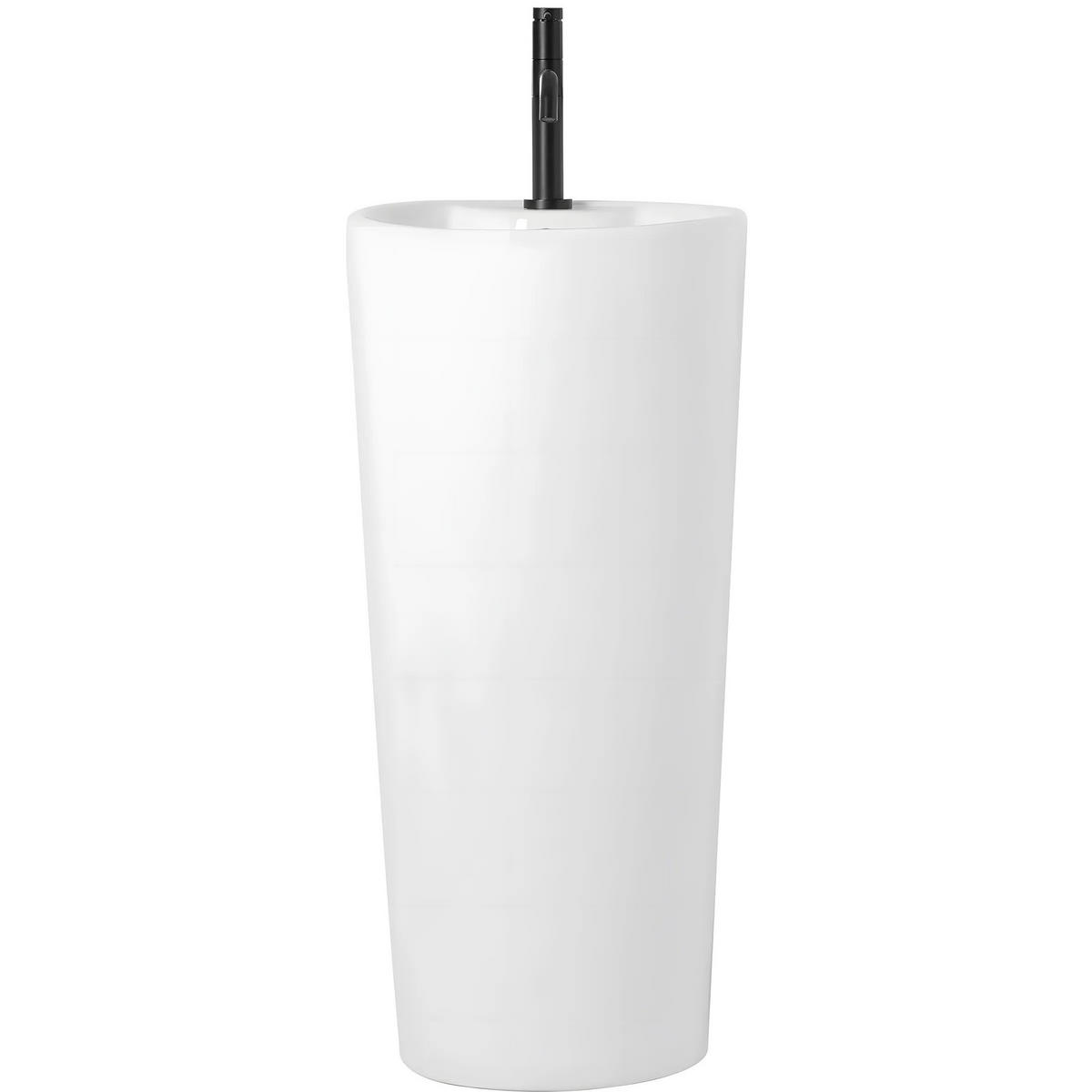 STANDWASCHBECKEN Rea Blanka - Weiß, Keramik (40/85/40cm) - REA