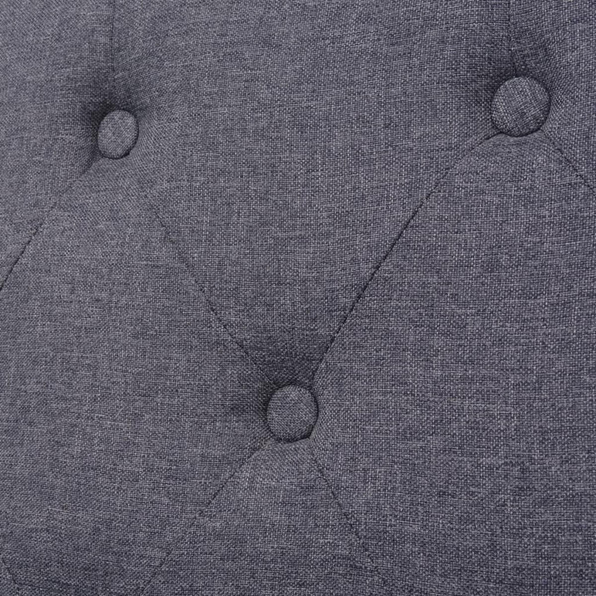 SOFA 3-Sitzer Stoff Grau - Braun/Grau, Holz/Textil (180/90/68cm) - vidaXL