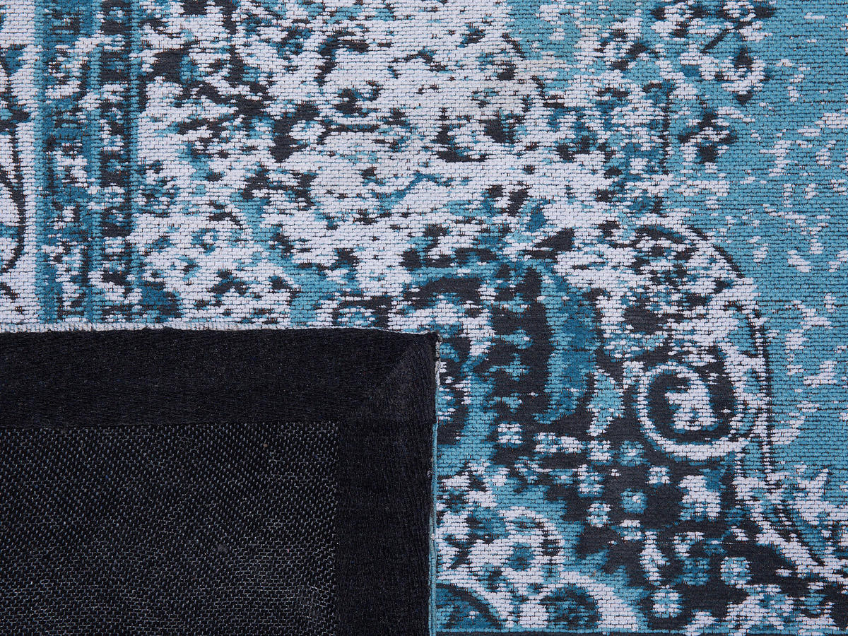 KURZFLOR-TEPPICH Almus 200/140 cm - Blau, Textil (140/200cm) - Beliani