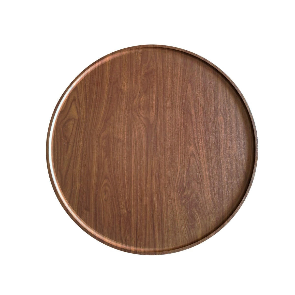 COUCHTISCH Runder Couchtisch in Nussbaumdekor 80/80/35 cm - Nussbaumfarben, Holzwerkstoff (80/80/35cm) - Calicosy