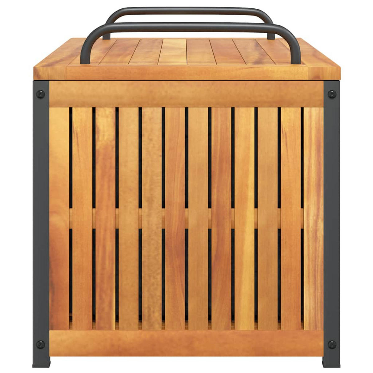 GARTENBOX 85/45/45/53 Cm Massivholz Akazie Und Stahl - Braun, Holz (45/53/85cm) - vidaXL