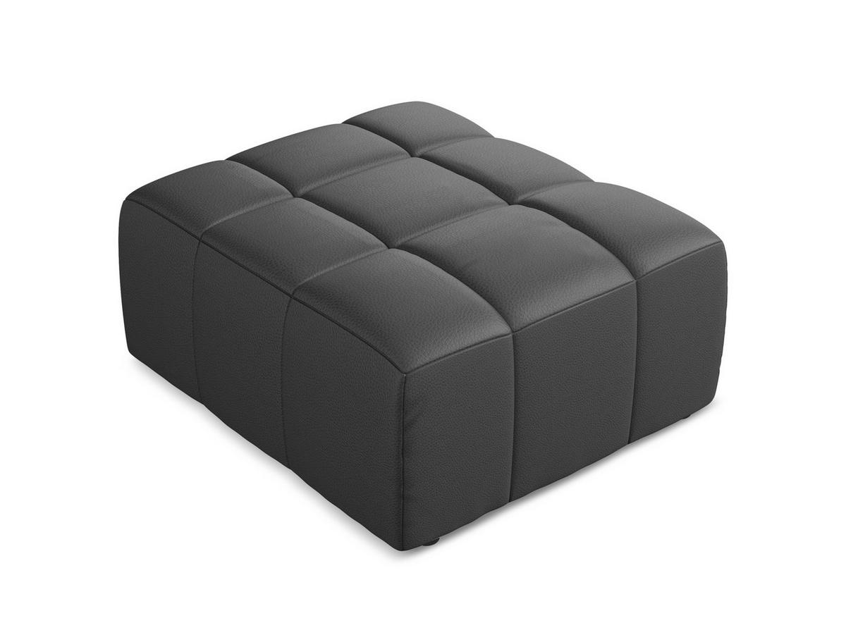 POUF Bouclé Stoff Grau - Taupe/Schwarz, Holzwerkstoff/Kunststoff (72/42/94cm) - Makamii