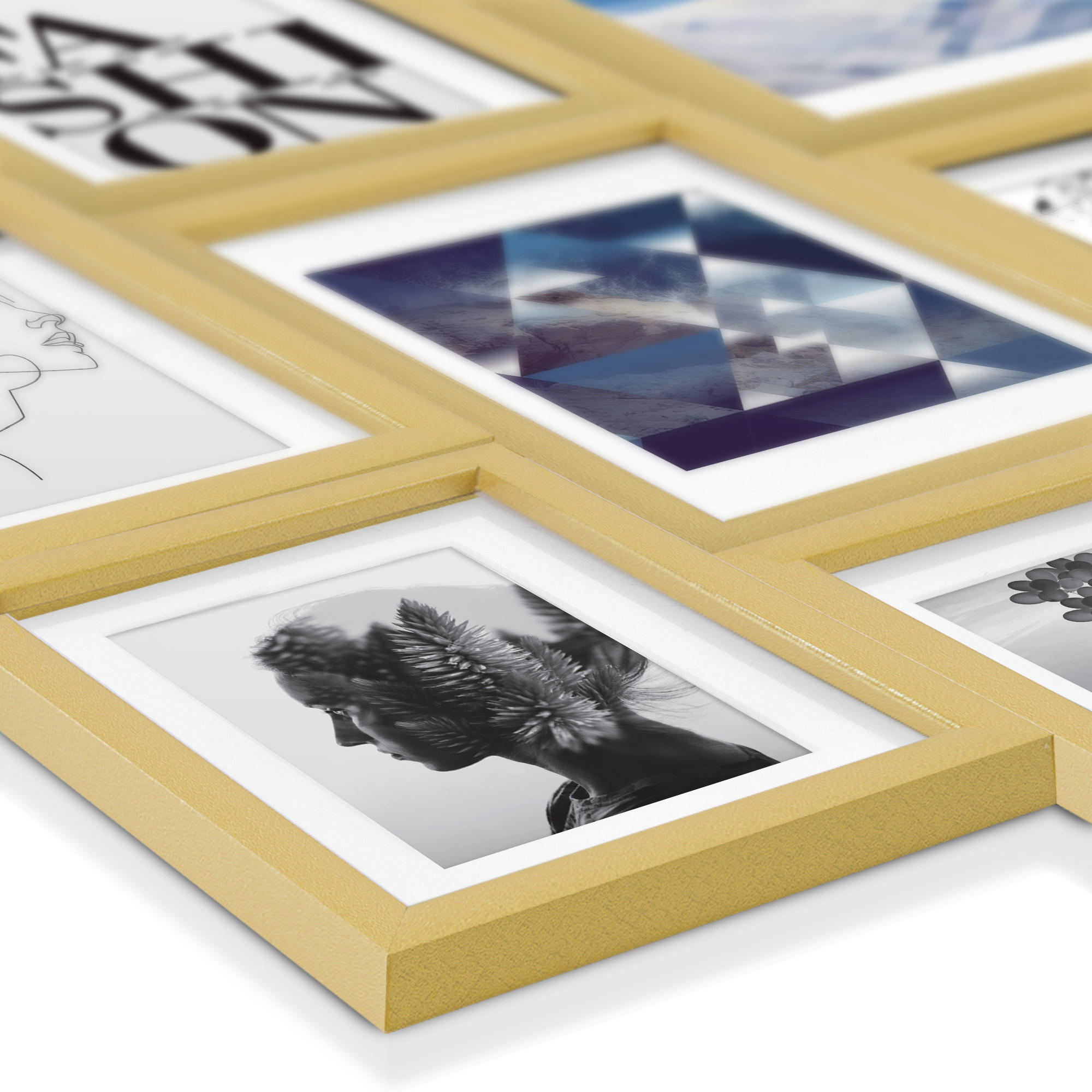 BILDERRAHMEN Emotion Gold 30tlg - Goldfarben, Kunststoff (35/28/37cm) - BoMoe