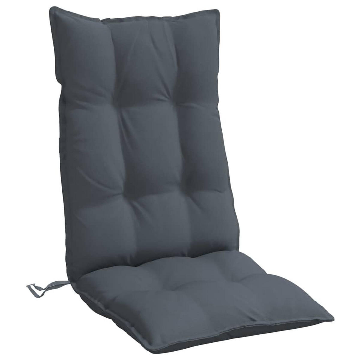 HOCHLEHNER-AUFLAGEN 6Er Set Anthrazit Oxford-Gewebe - Anthrazit, Textil (50/7/120cm) - vidaXL