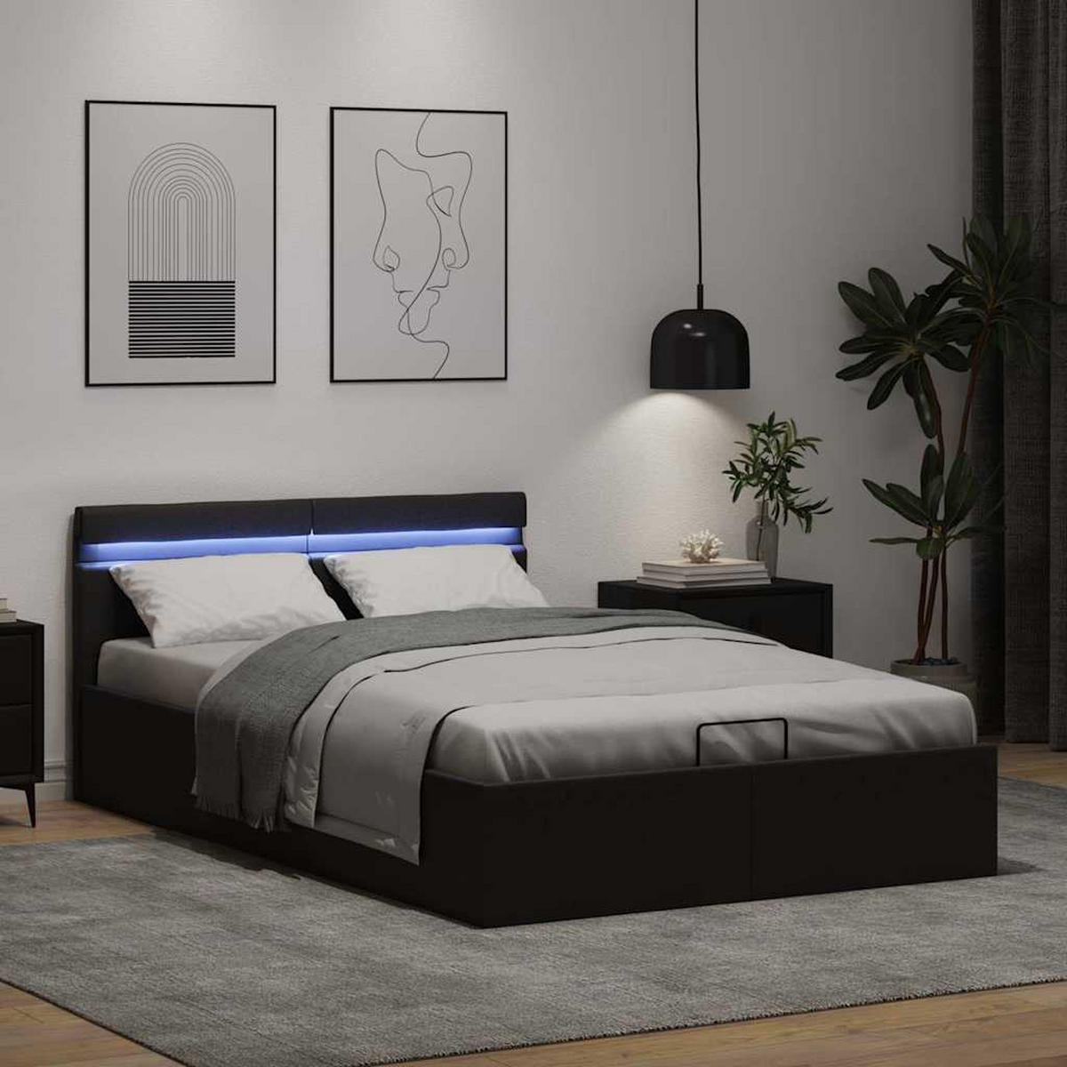 METALLBETT Jaramillo 147/212 cm - Schwarz, Metall (140/200cm) - Nettlife
