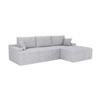 SOFA Coredo hellgrau Cord - Hellgrau, Textil (250/155cm) - Juskys