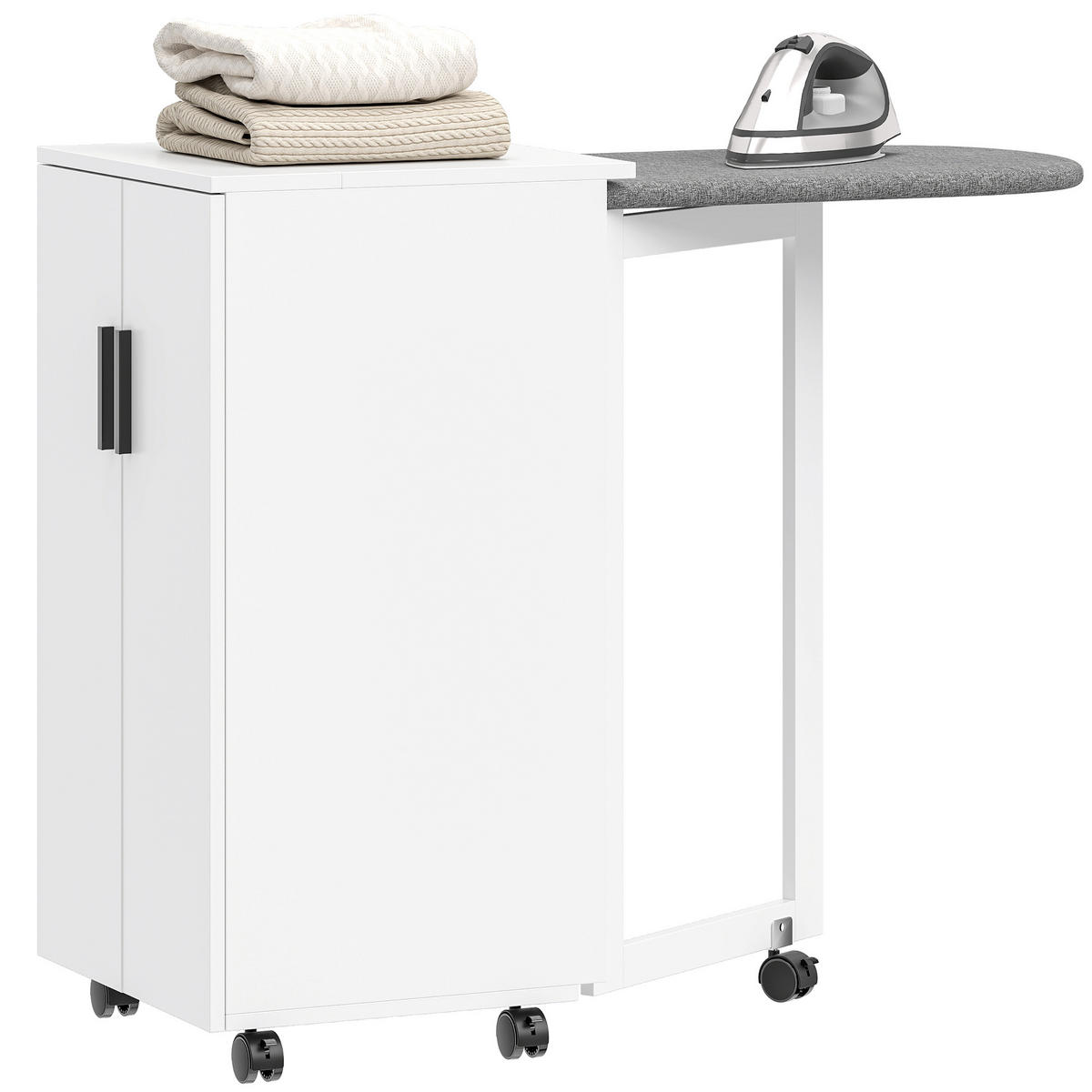 BÜGELBRETTSCHRANK DE-09596 Weiß - Weiß, Holzwerkstoff (99.5/83/43cm) - ComfortXL