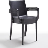 STUHL Victoria Gartenstuhl Graphit 6er Set mit Armlehnen - Grau, Kunststoff (55/82/58cm) - BICA