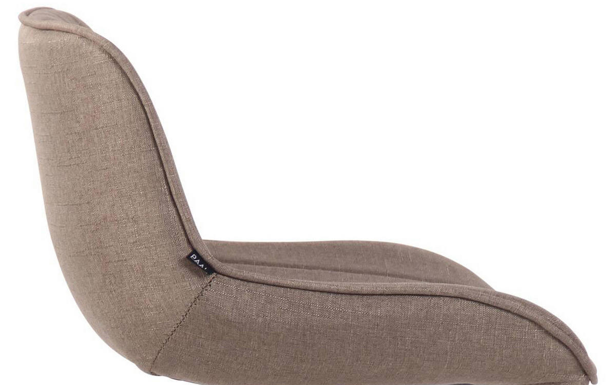 BARHOCKER 2er Set Lentos Stoff chrom taupe - Taupe/Chromfarben, Textil/Metall (50/108/50cm) - TPFLiving